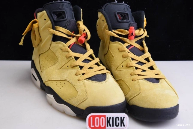 Rep TBkick 6 X SCOTT AIR YELLOW CN1084-300 JORDAN TRAVIS 0630